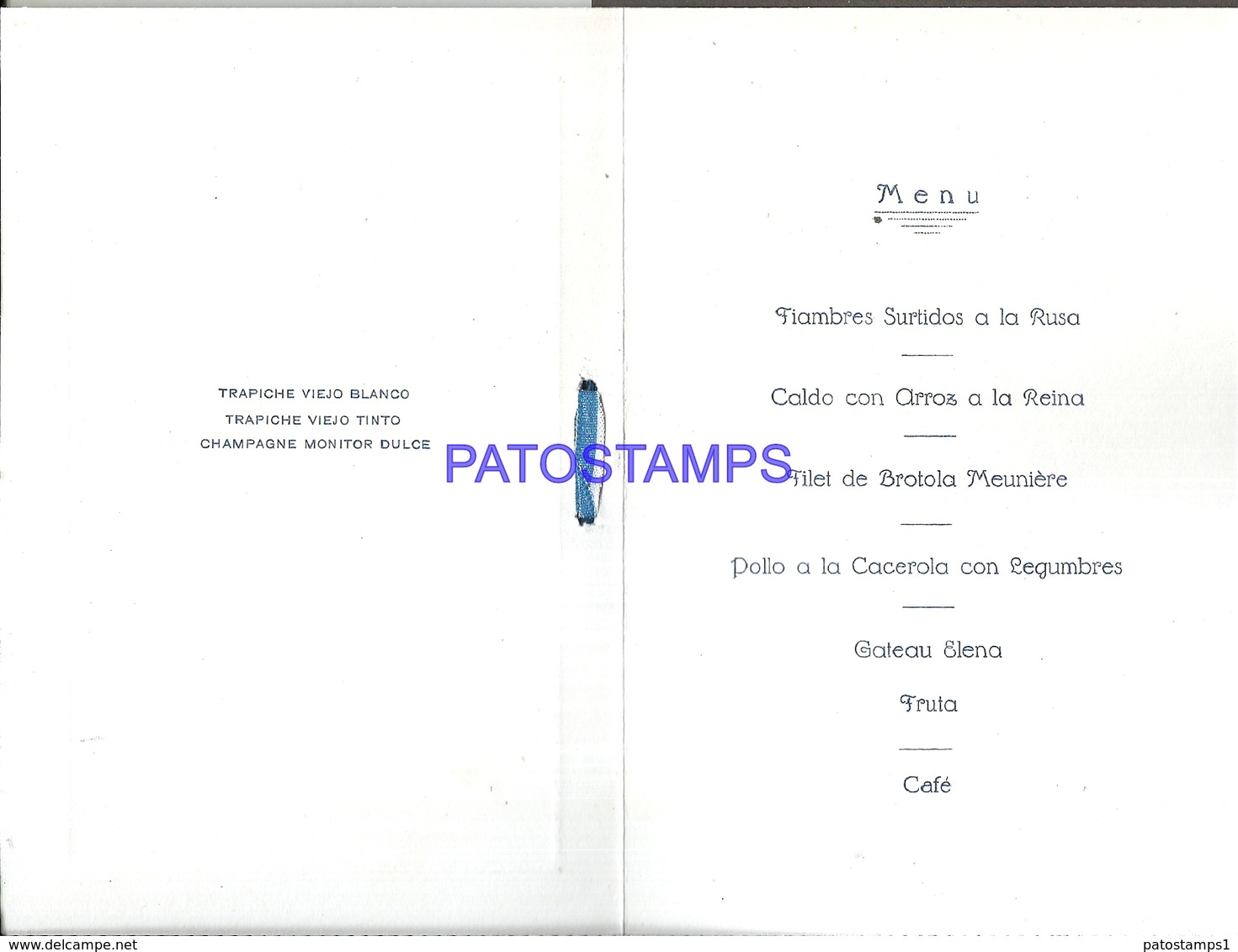 95621 PARAGUAY EXPEDICIONARIOS AL DESIERTO DEL EJERCITO Y ARMADA BATALLA TUYUTTI YEAR 1938 MENU NO POSTAL POSTCARD3 - Menus