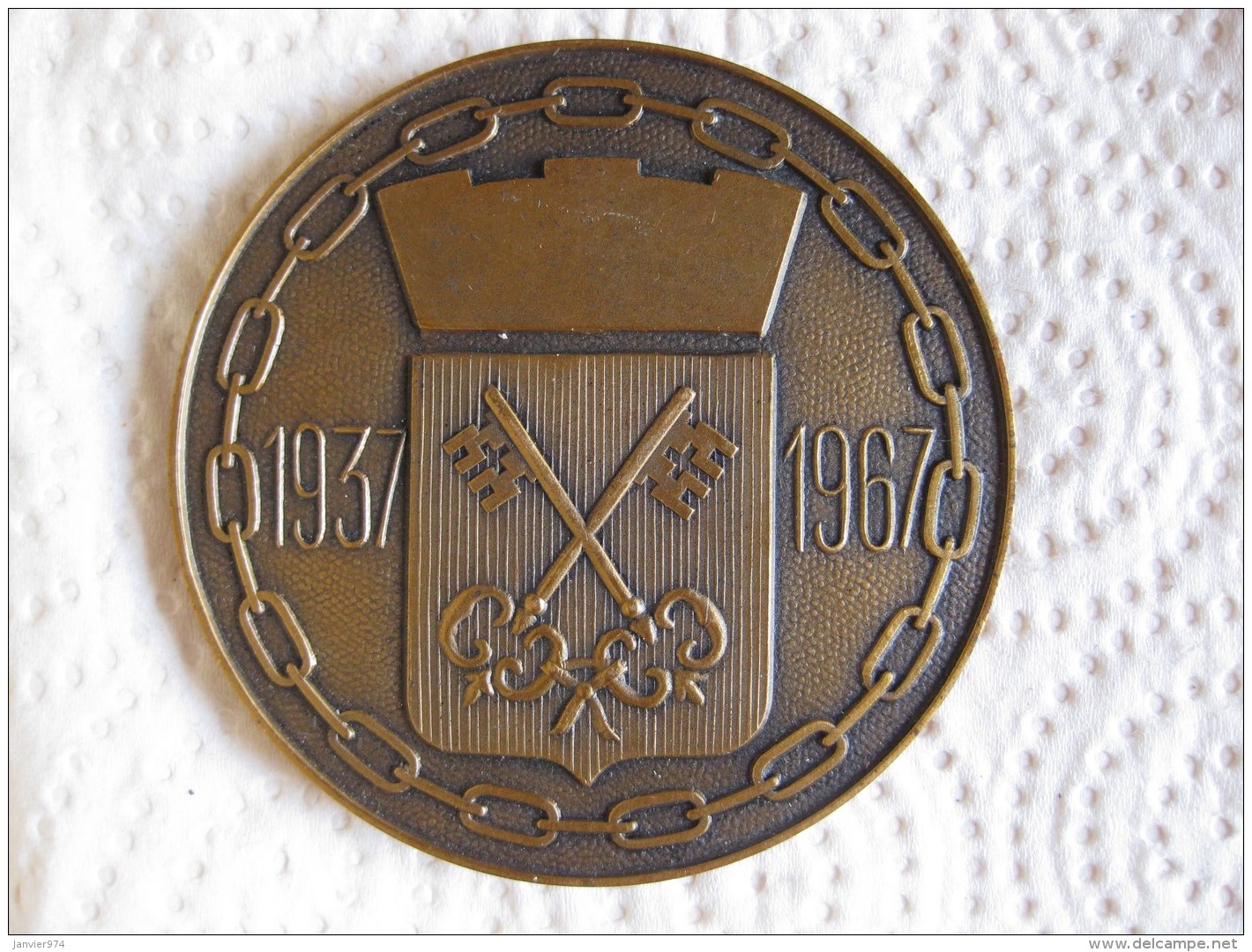 Médaille Chambre Des Métiers De Vaucluse , 30e Anniversaire 1937 1967 - Professionals / Firms