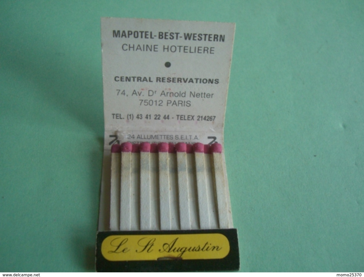 BOITE D'ALLUMETTE SAINT AUGUSTIN PARIS Match Box Gelijkedoos Streichholzschachtel - Boites D'allumettes - Etiquettes