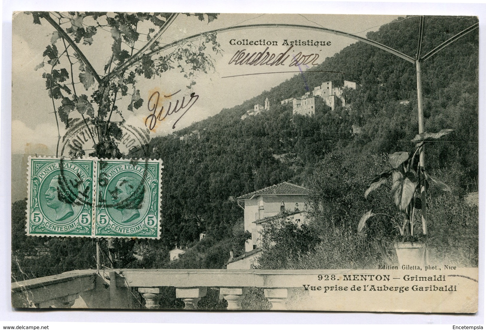 CPA - Carte Postale - France - Menton - Grimaldi - Vue Prise De L'Auberge Garibaldi - 1910 ( CP3997 ) - Menton