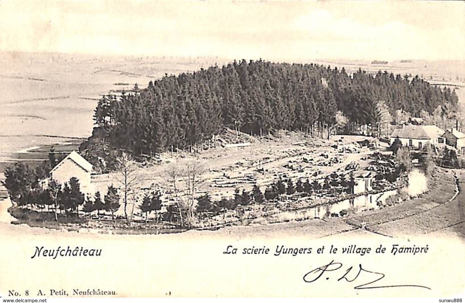 Neufchâteau - La Scierie Yungers Et Le Village De Hamipré (A. Petit, 1904) - Neufchateau