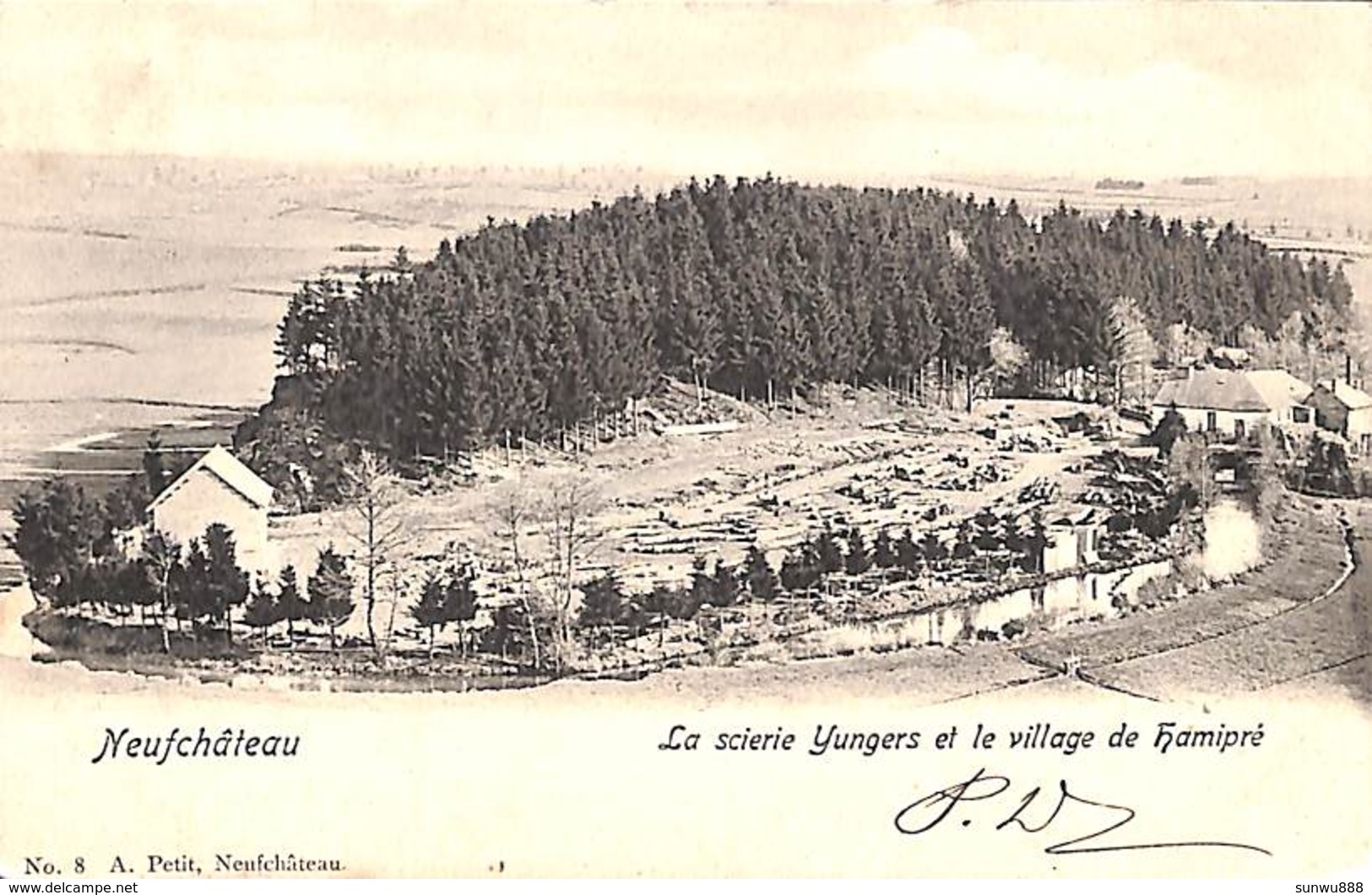 Neufchâteau - La Scierie Yungers Et Le Village De Hamipré (A. Petit, 1904) - Neufchâteau