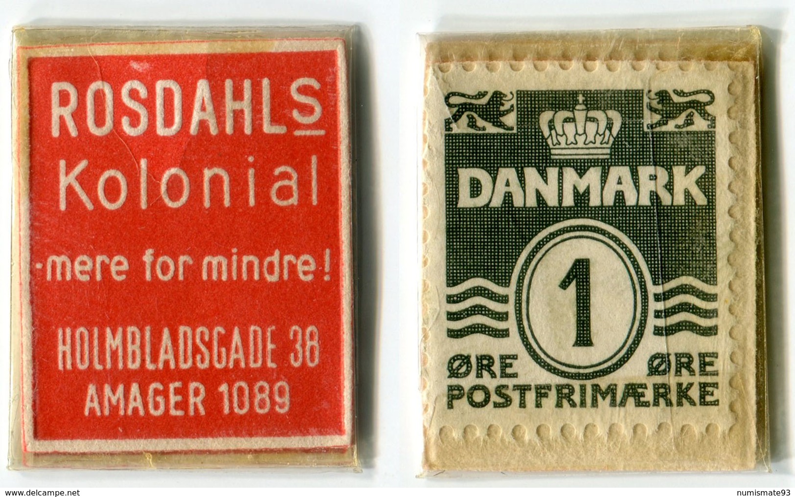 N93-0513 - Timbre-monnaie - Danemark - Rosdahls Kolonial - 1 Ore - Kapselgeld - Encased Stamp - Monétaires / De Nécessité