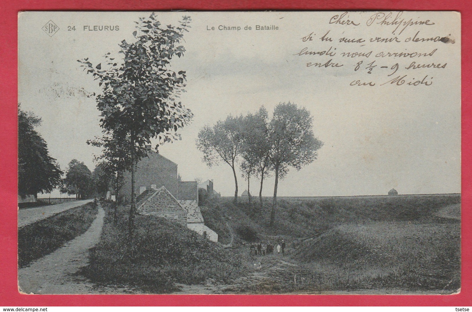 Fleurus - Le Champ De Bataille - S.B.P.  -1907 ( Voir Verso ) - Fleurus