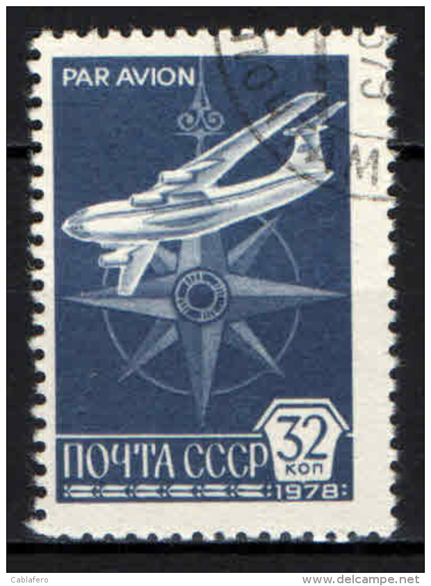 URSS - 1978 - JET E ROSA DEI VENTI - USATO - Gebruikt