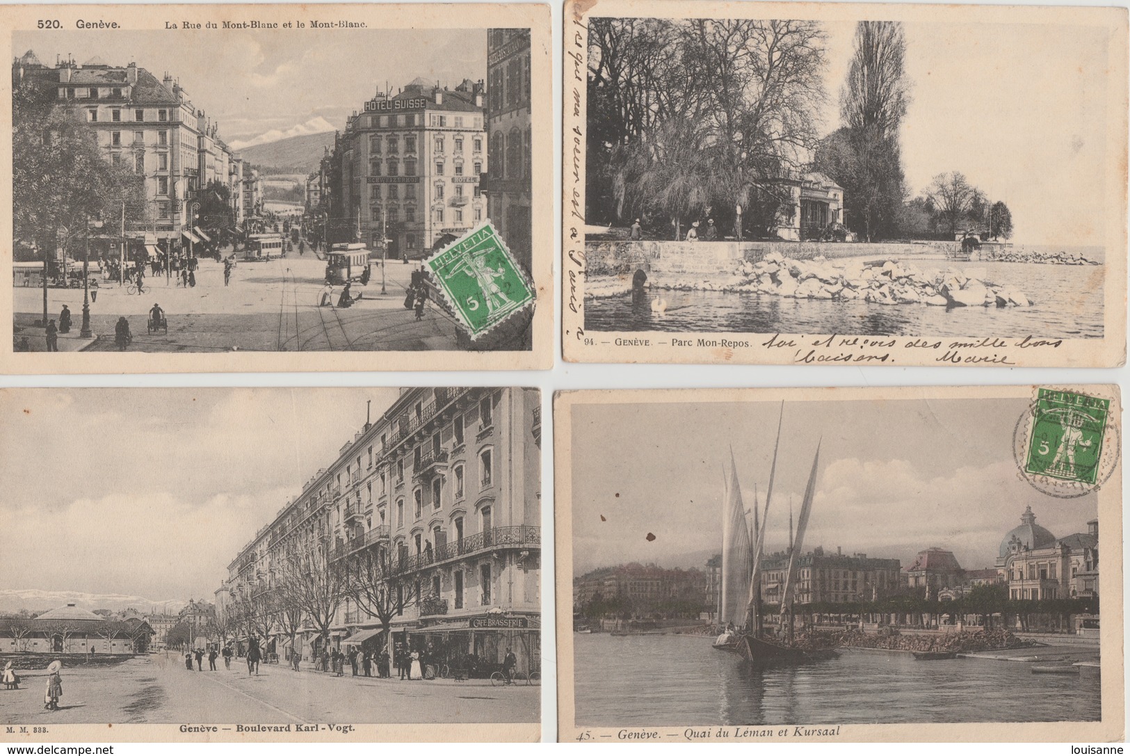 18 / 7 / 57   -  7  CPA  DE  GENÈVE  - Touts Scanées - 5 - 99 Postcards