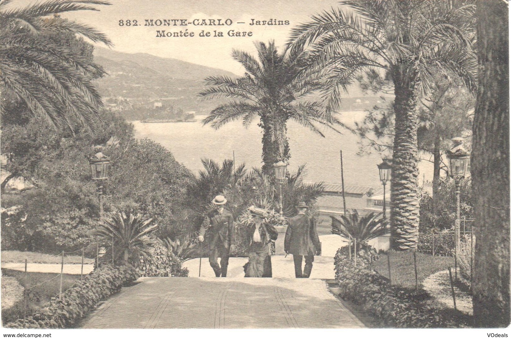 Monaco - CPA - Monte-carlo - Jardins - Montée De La Gare - Monte-Carlo