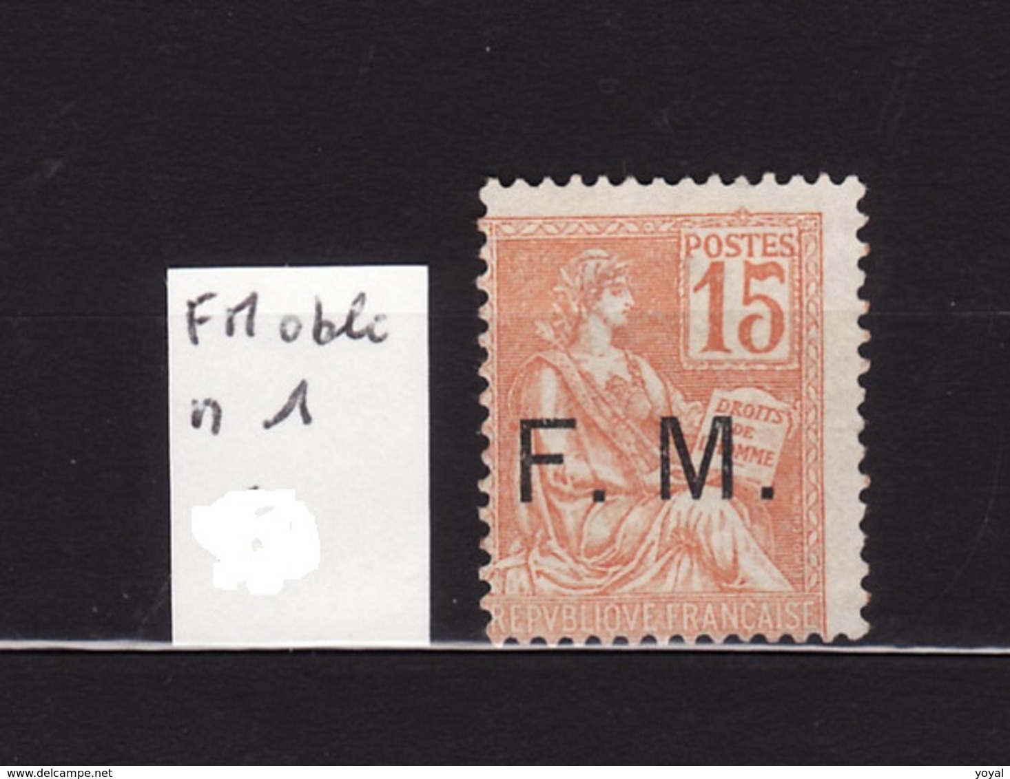 FM N 1 Obli  AF166 - Timbres De Franchise Militaire