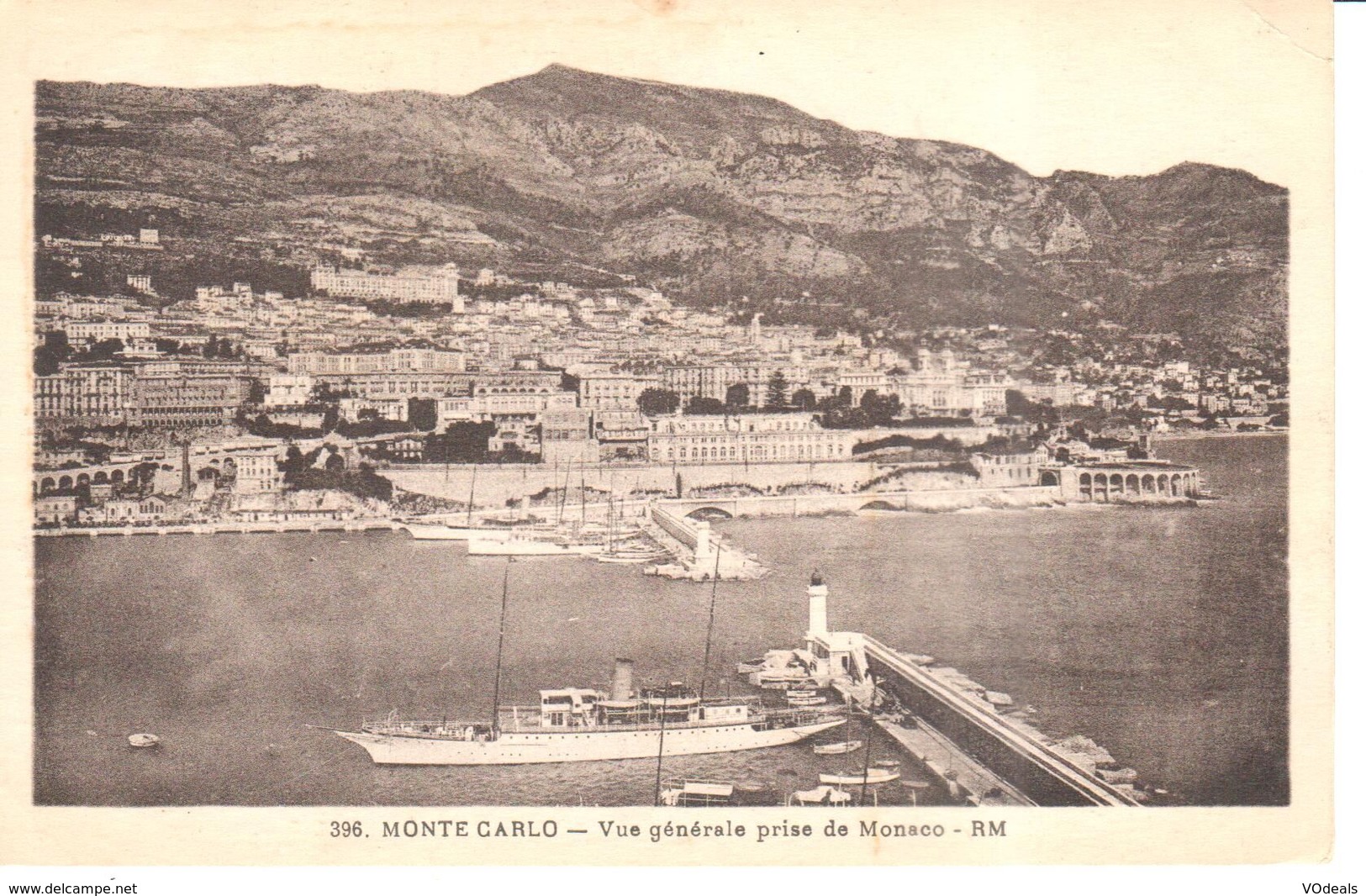 Monaco - CPA - Monte-carlo - Vue Générale Prise De Monaco - Panoramische Zichten, Meerdere Zichten
