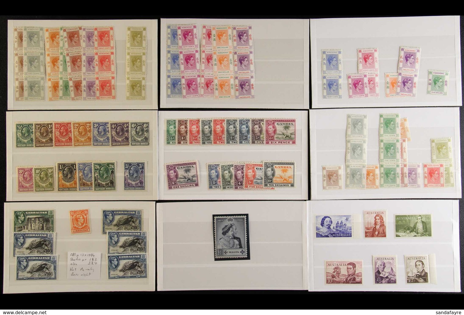 COMMONWEALTH TOP QUALITY STAMPS IN A METAL DEED BOX. Over 300 Stock Cards Displaying Mostly Mint (much Of Which Is Never - Autres & Non Classés