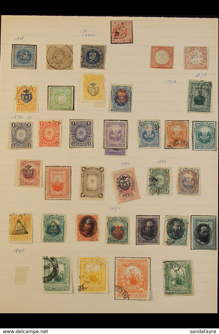 SOUTH AMERICA - OLD TYME SPECIALISTS BALANCE 1850s-1950s. An Unchecked, Messy Old Mint & Used Range On Battered Old Mani - Other & Unclassified