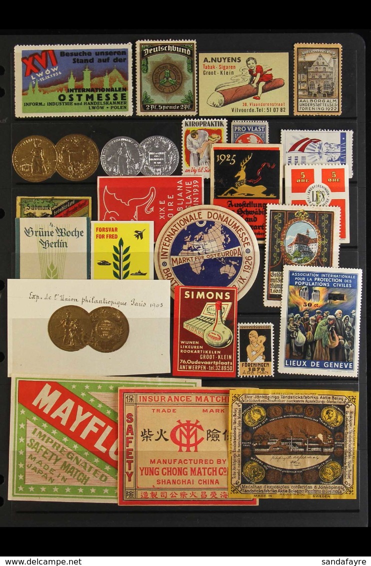 CINDERELLAS MASSIVE WORLD ACCUMULATION. Late 19th Century To 1980's Mint, Never Hinged Mint & Used Stamps And Labels on  - Andere & Zonder Classificatie