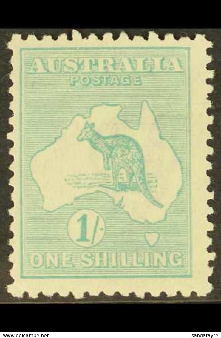 1915-27 1s Blue-green Kangaroo, Die IIB, SG 40b, Never Hinged Mint. For More Images, Please Visit Http://www.sandafayre. - Other & Unclassified