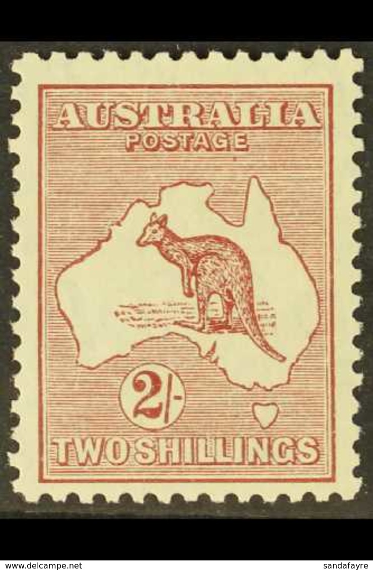 1929-30 2s Maroon Kangaroo, SG 110, Never Hinged Mint. For More Images, Please Visit Http://www.sandafayre.com/itemdetai - Other & Unclassified