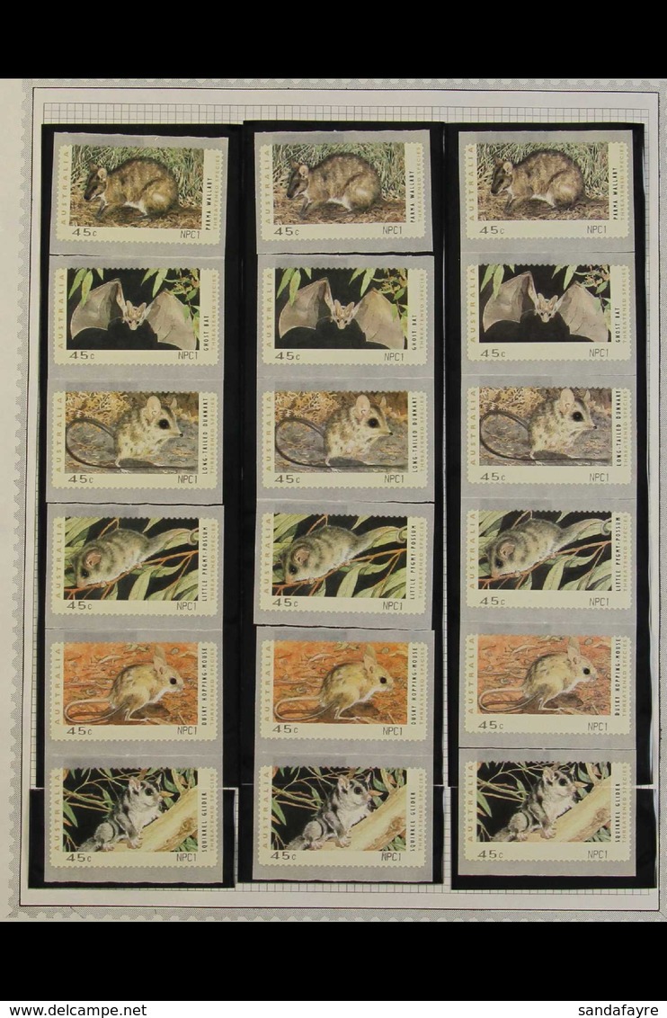 1993 COUNTER PRINTED COLLECTION. An Extensive Collection Of Machine Issued, Self Adhesive "Threatened Species" Counter P - Other & Unclassified