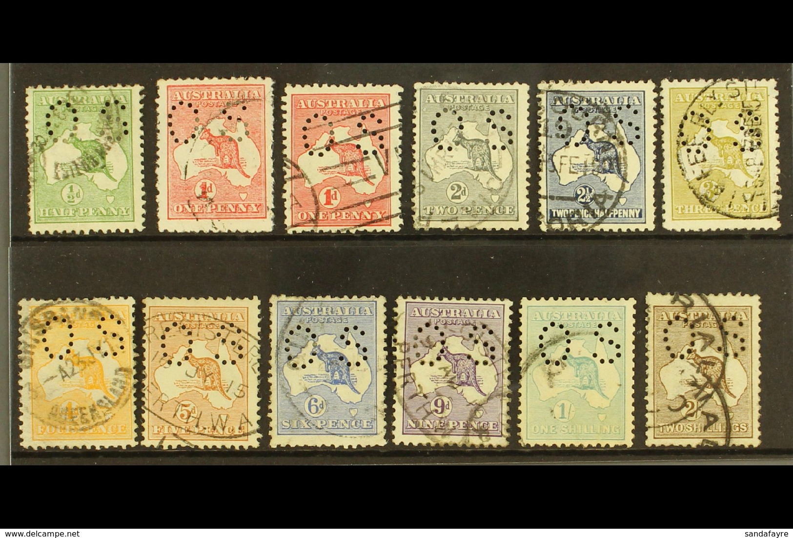 OFFICIALS 1914 USED KANGAROO Set To 2s, SG O16/O26, Good To Fine Used (12 Stamps) For More Images, Please Visit Http://w - Sonstige & Ohne Zuordnung