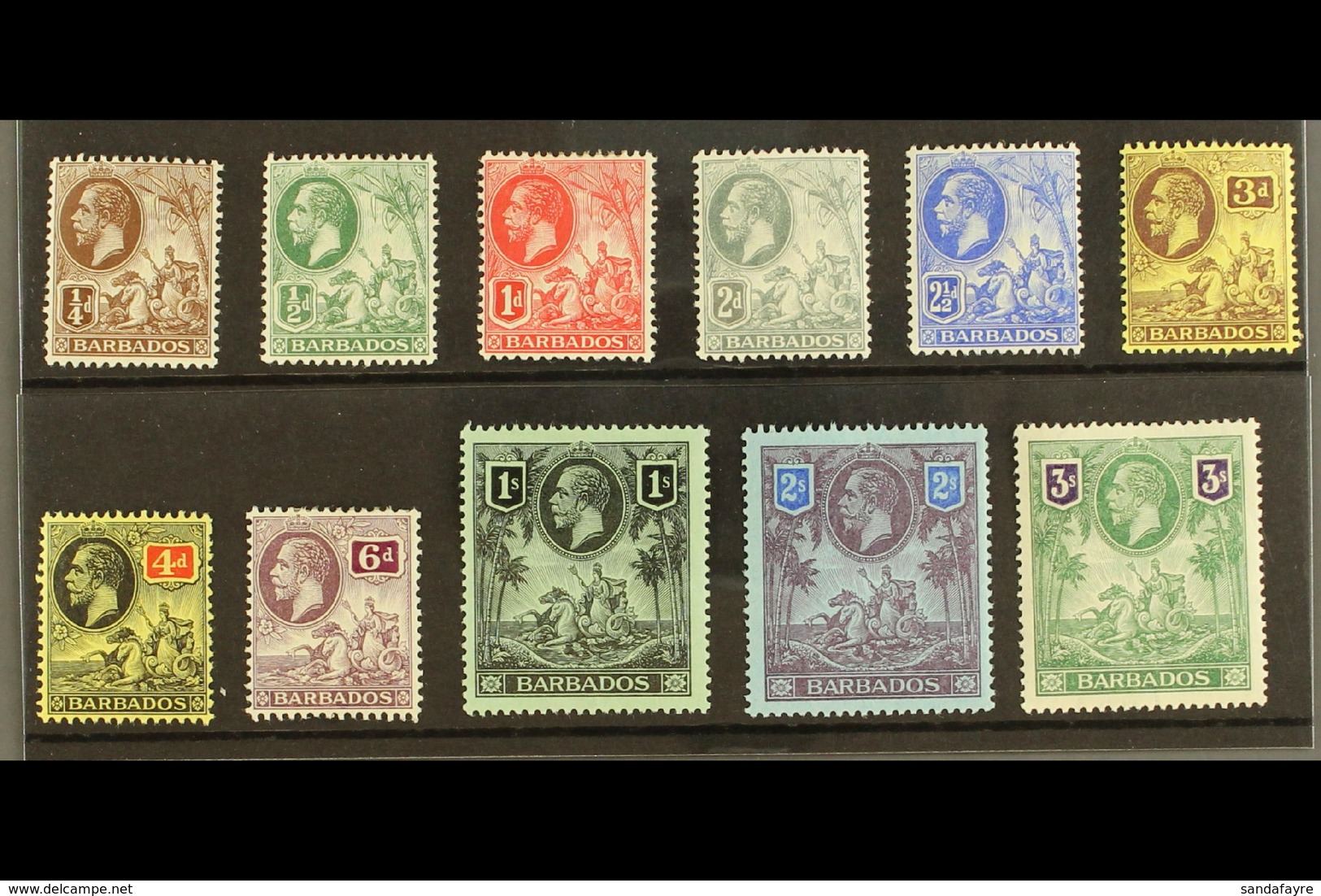 1912-16 Definitives Complete Set, SG 170/80, Very Fine Mint. Fresh! (11 Stamps) For More Images, Please Visit Http://www - Barbados (...-1966)