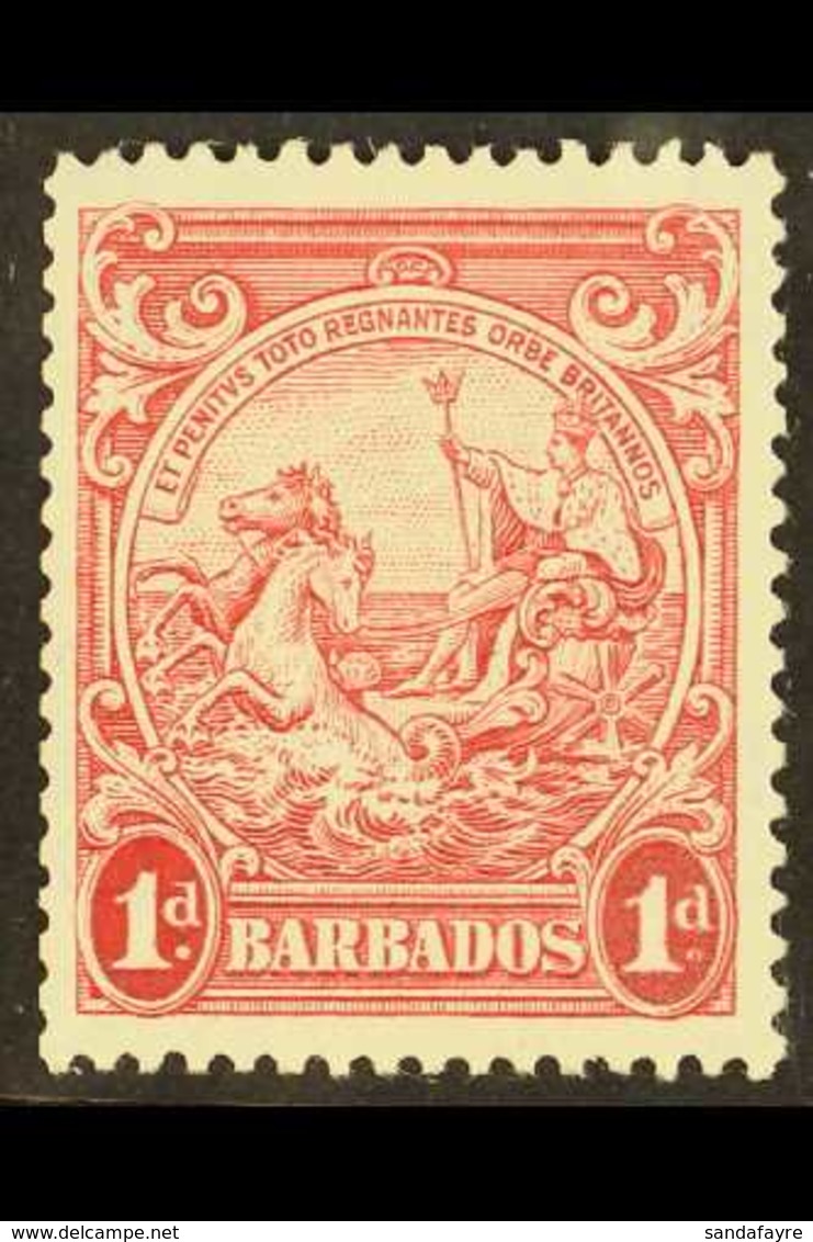 1938-47 1d Scarlet, Perf 13½ X 13, SG 249, Very Fine Mint. For More Images, Please Visit Http://www.sandafayre.com/itemd - Barbados (...-1966)