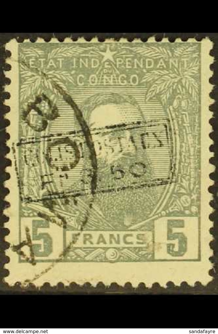 CONGO 1892 3f.50 On 5f Grey, COB CP5, Fine Cds Used. For More Images, Please Visit Http://www.sandafayre.com/itemdetails - Sonstige & Ohne Zuordnung