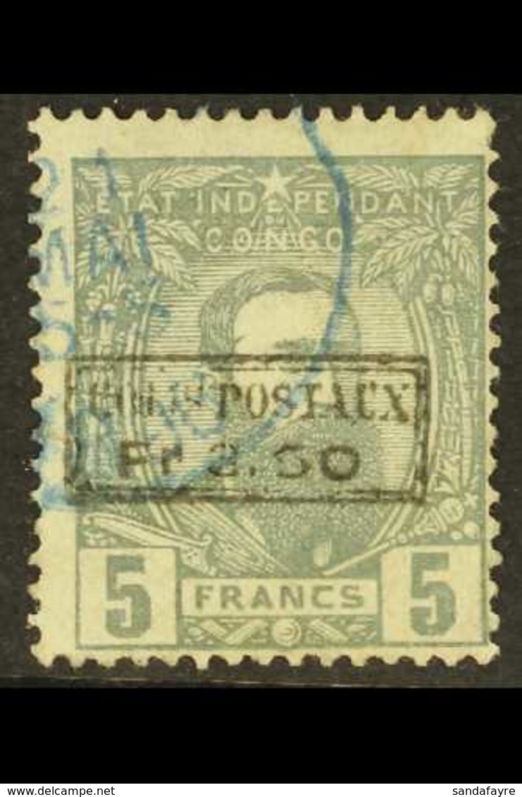 CONGO 1892 3fr50 "Colis Postaux" Handstamp In Copper On 5fr Grey, SG 17 Or COB CP4, Fine Used. For More Images, Please V - Other & Unclassified