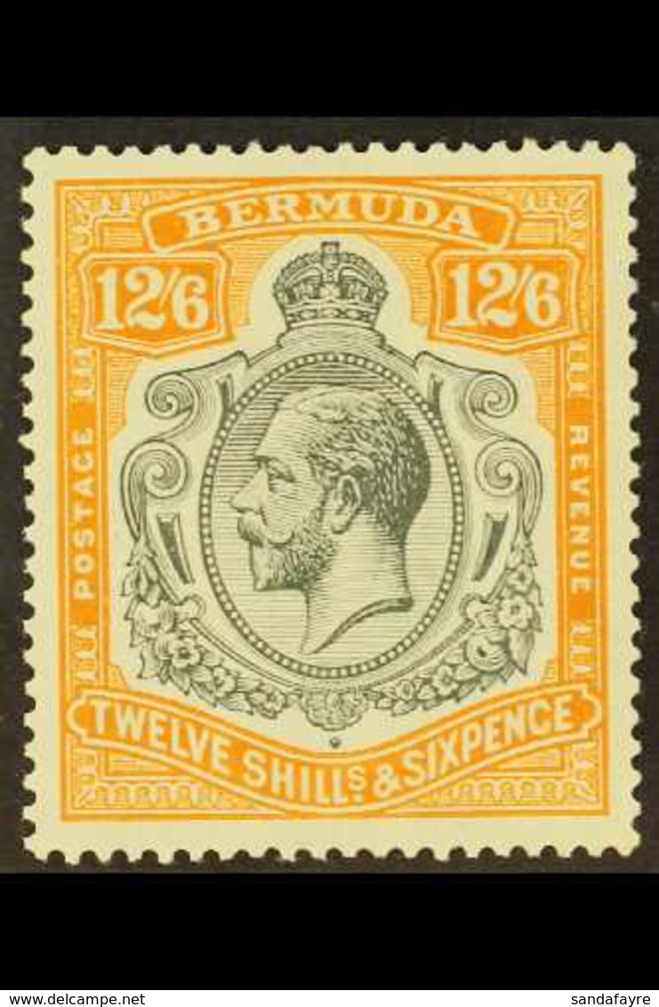 1924-32 12s.6d Grey And Orange, SG 93, Very Fine Mint. For More Images, Please Visit Http://www.sandafayre.com/itemdetai - Bermuda