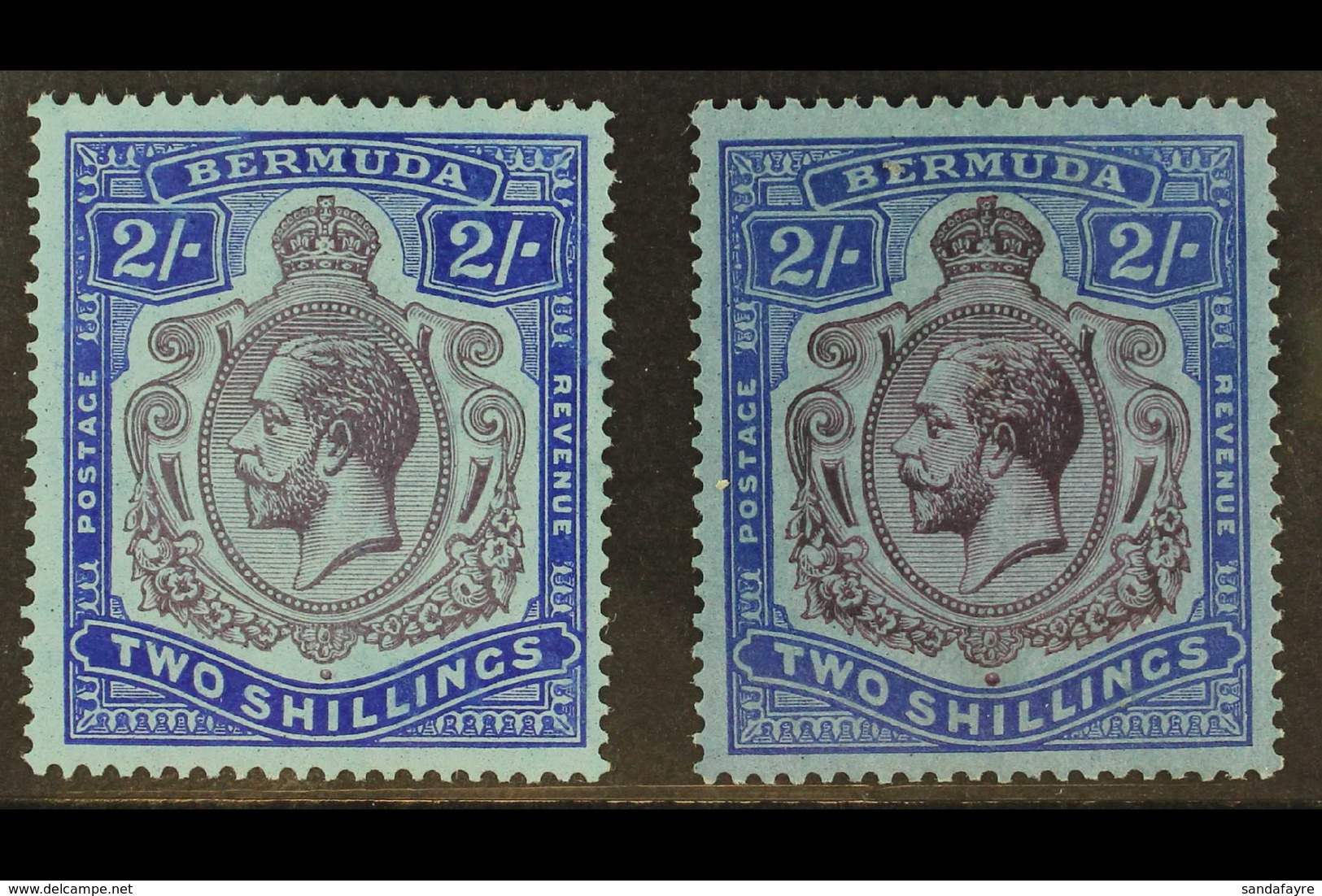 1924-32 2s, The Two Shades, SG 88/88g, Fine Mint. (2) For More Images, Please Visit Http://www.sandafayre.com/itemdetail - Bermuda
