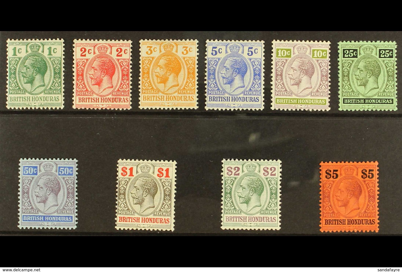 1913-21 Set Complete, SG 101/10, Mint Lightly Hinged (10 Stamps) For More Images, Please Visit Http://www.sandafayre.com - British Honduras (...-1970)