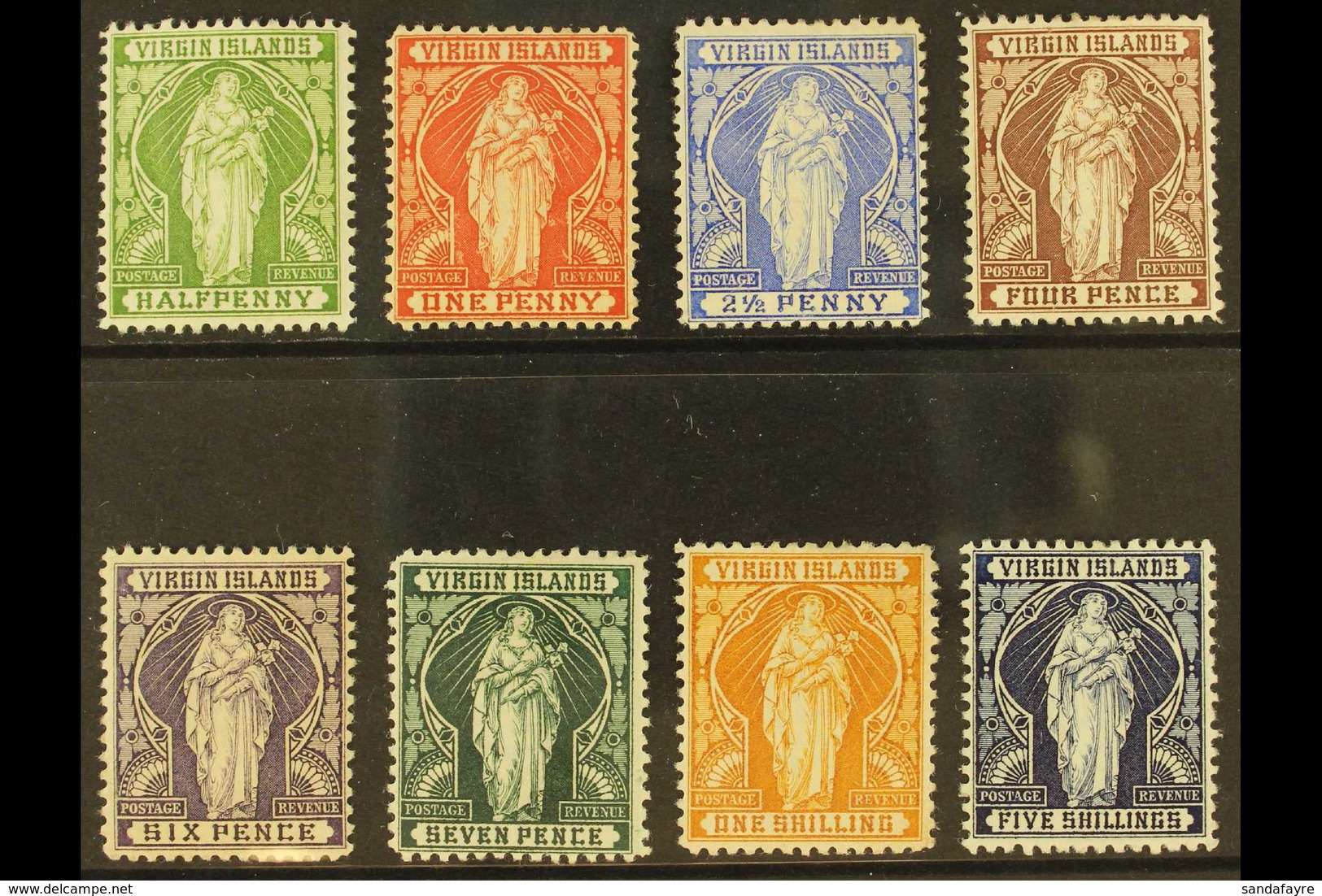 1899 St Ursula Complete Definitive Set, SG 43/50, Fine Mint. (8 Stamps) For More Images, Please Visit Http://www.sandafa - British Virgin Islands