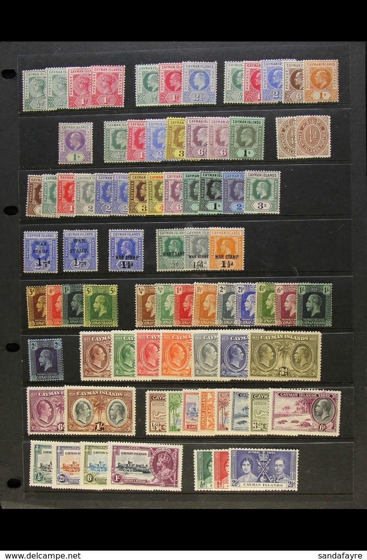 1900-48 FINE MINT COLLECTION Incl. 1900 Both ½d And 1d QV Shades, 1905 Set, 1907 1s, 1907-09 Incl. Both 6d, 1912-20 To 3 - Cayman Islands