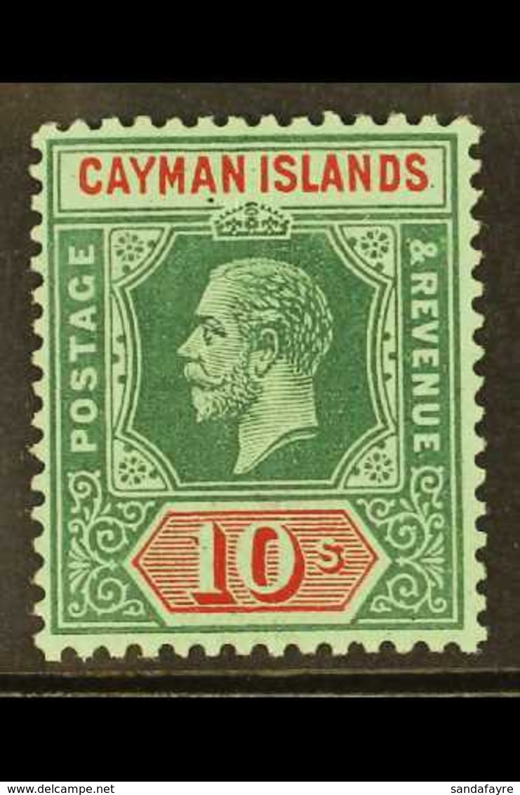 1912-20 10s Deep Green & Red On Green, Watermark MCA, SG 52, Very Fine Mint. For More Images, Please Visit Http://www.sa - Cayman Islands
