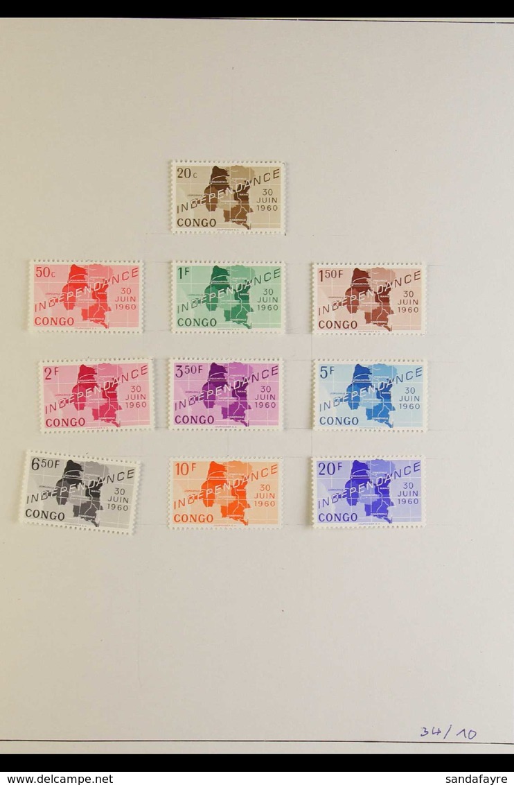1960-65 EXTENSIVE COLLECTION Of Fine Mint Stamps And Covers Displayed In An Album, Includes Congo Issues From Independen - Sonstige & Ohne Zuordnung