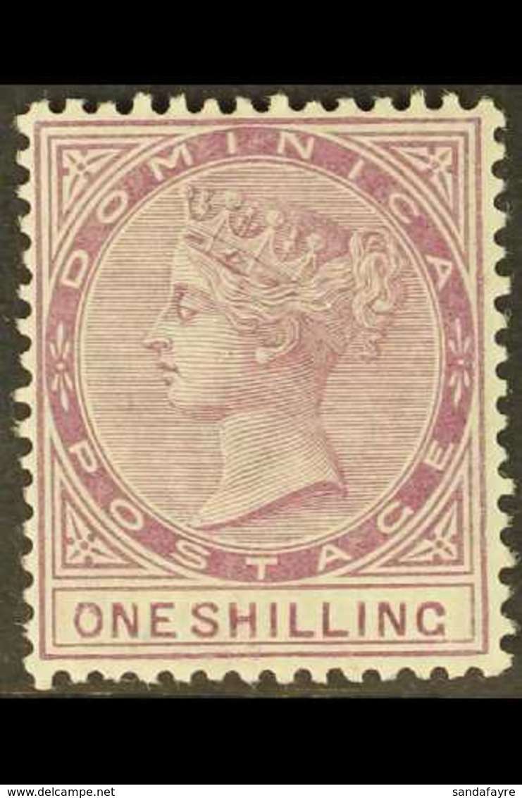 1886-90 1s Dull Magenta, Watermark Crown CA, SG 26, Fine Mint. For More Images, Please Visit Http://www.sandafayre.com/i - Dominica (...-1978)