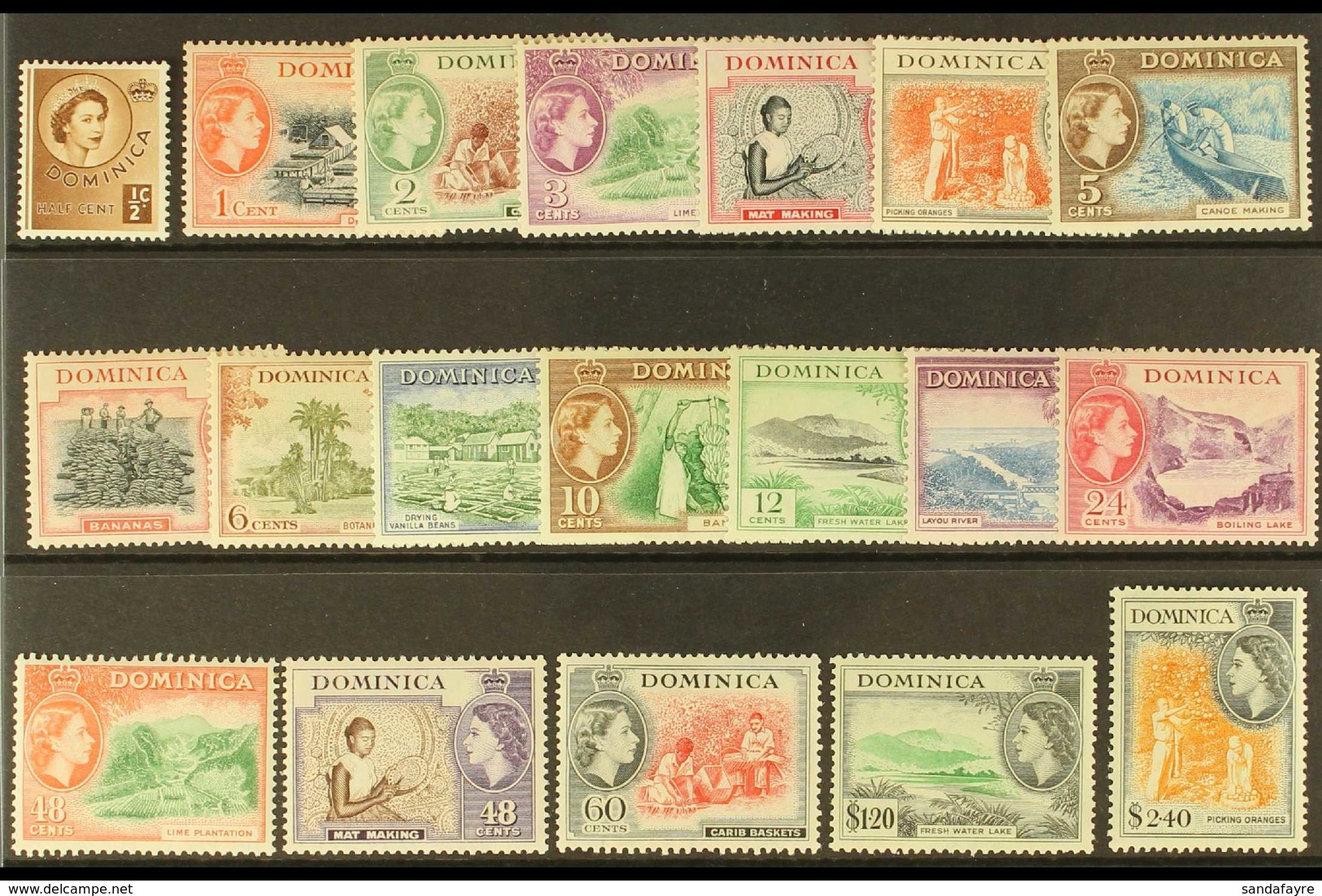 1954-62 Pictorial Definitive Set, SG 140/58, Never Hinged Mint (19 Stamps) For More Images, Please Visit Http://www.sand - Dominica (...-1978)