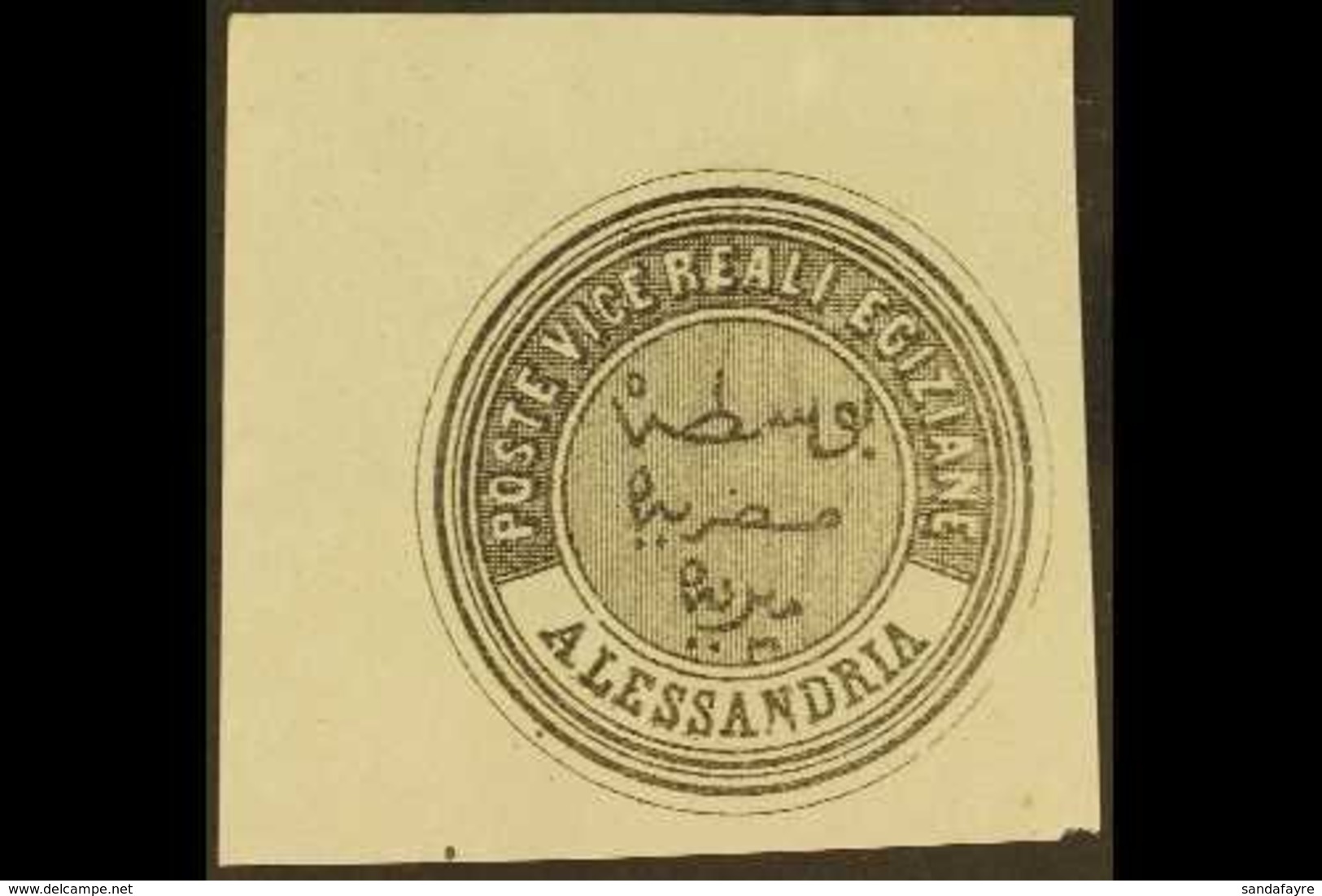 INTERPOSTAL SEAL PROOF. Type IV (1868) Alessandria Circular Seal Impression In Black On A Large Square White Wove Paper  - Other & Unclassified