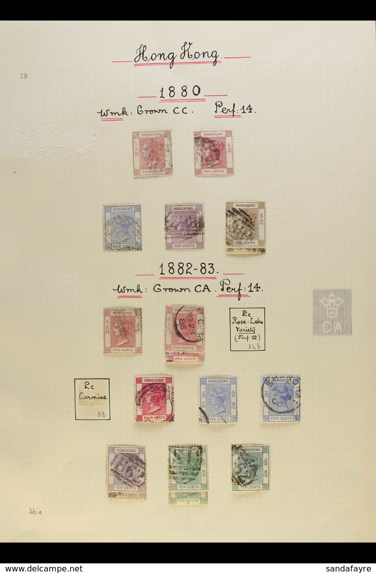 1880-1901 USED COLLECTION Includes 1880 (watermark Crown CC) 2c Both Shades, 5c, 10c, And 48c X2, 1882-96 (watermark Cro - Other & Unclassified