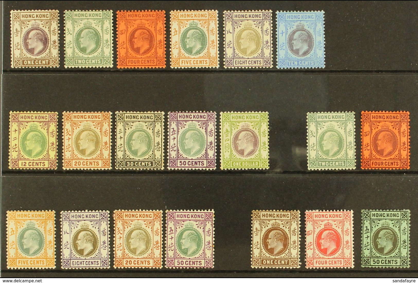 1903-11 KEVII MINT SELECTION Presented On A Stock Card. Includes 1903 CA Watermark Set To $1, 1904-06 MCA Watermark Rang - Other & Unclassified