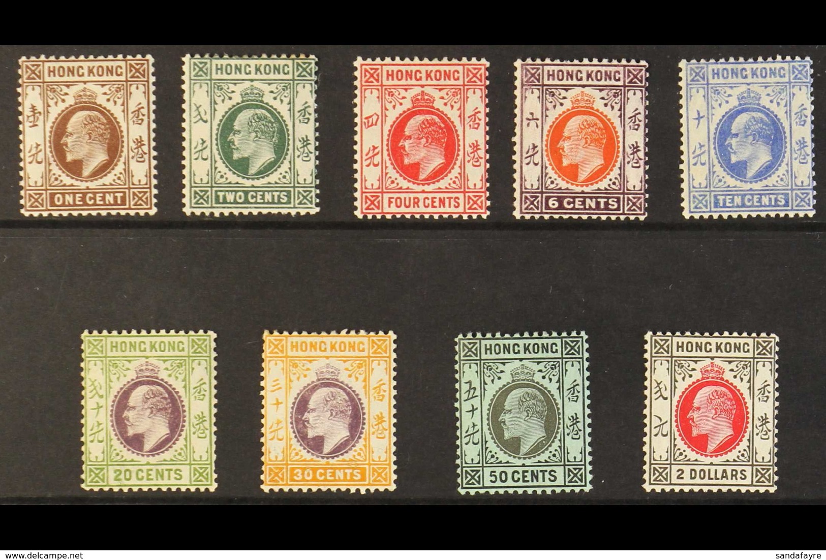 1907-11 Complete Set, SG 91/99, Fine Mint. (9 Stamps) For More Images, Please Visit Http://www.sandafayre.com/itemdetail - Other & Unclassified