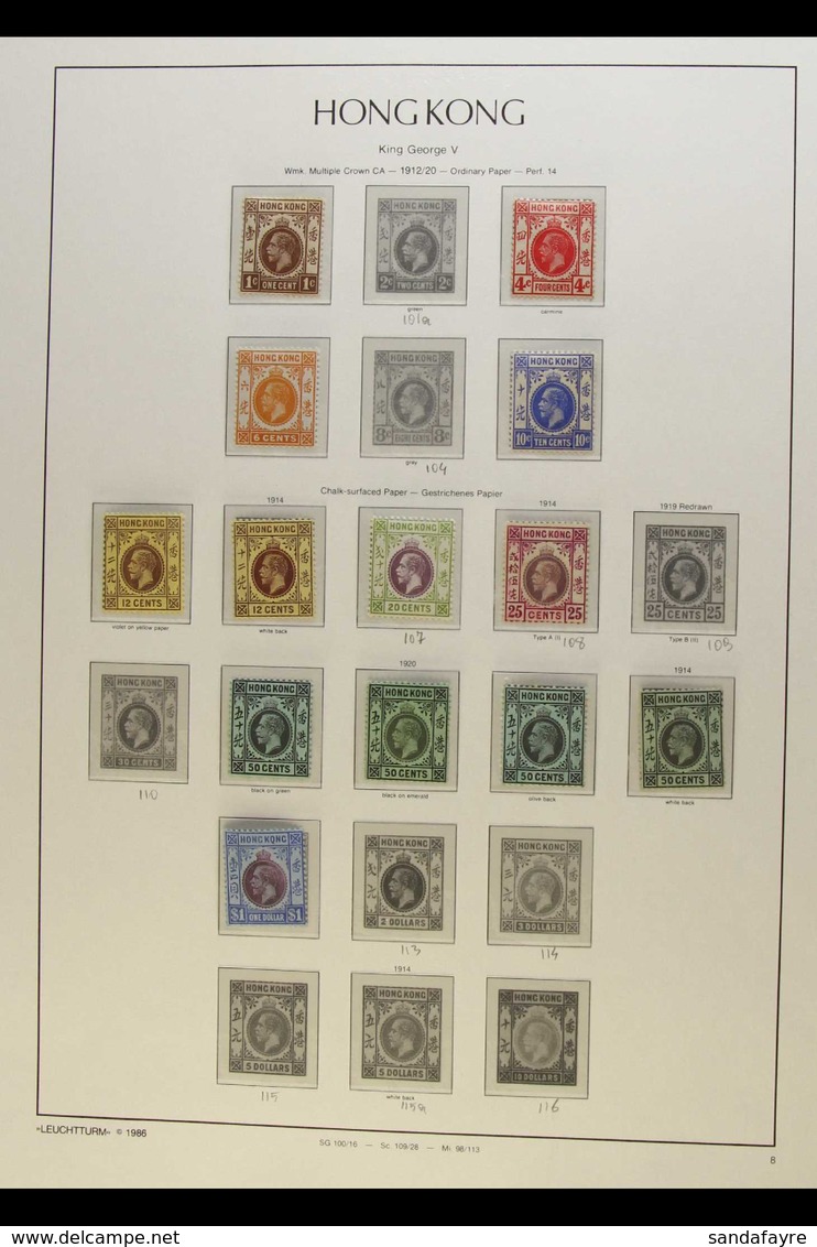 1912-1938 ALL DIFFERENT MINT Collection On "Lighthouse" Hingeless Printed Leaves. With 1912-21 Range To 50c (4 Different - Other & Unclassified