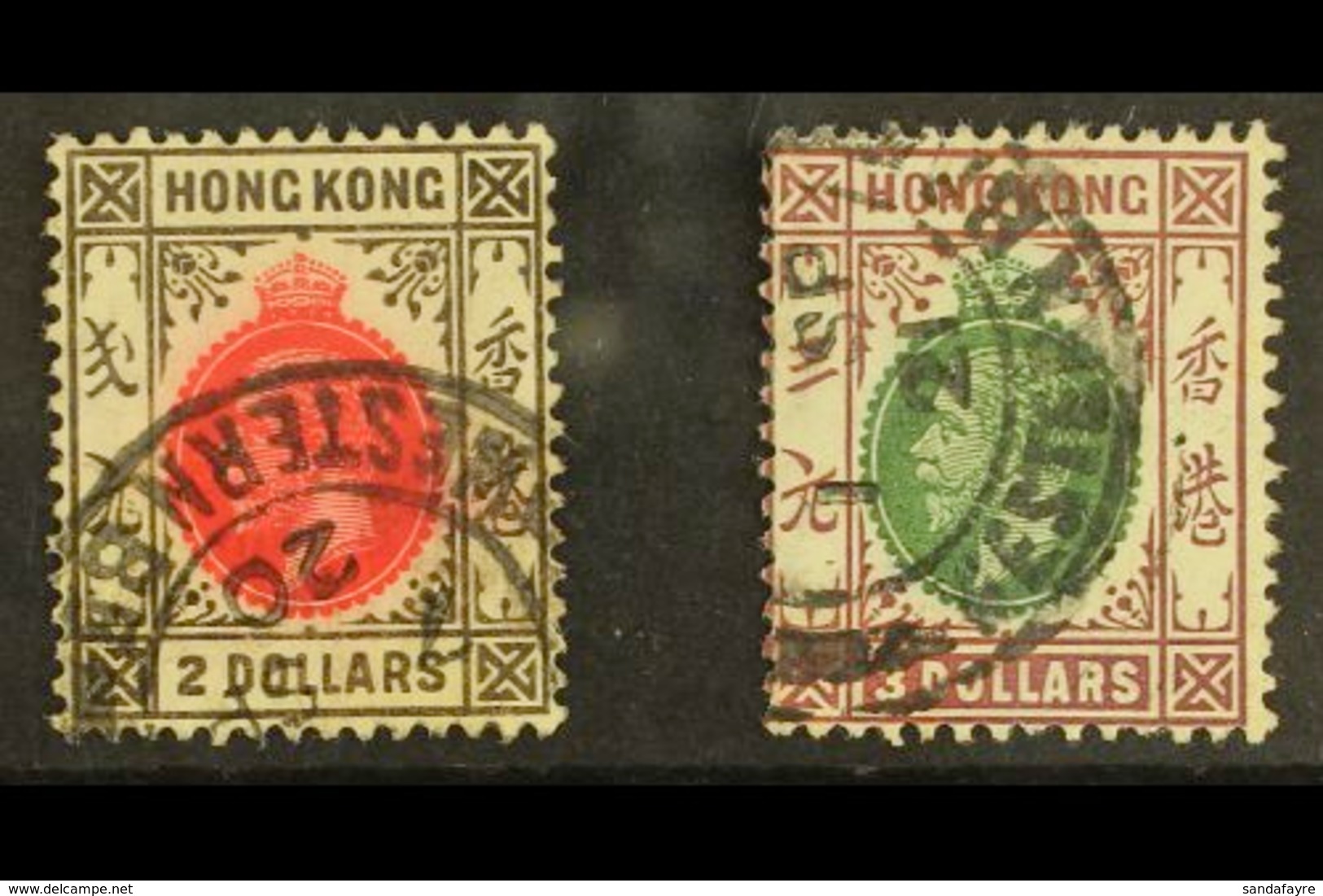 1912-21 (wmk Mult Crown CA) $2 And $3, SG 113/14, Fine Cds Used. (2 Stamps) For More Images, Please Visit Http://www.san - Other & Unclassified