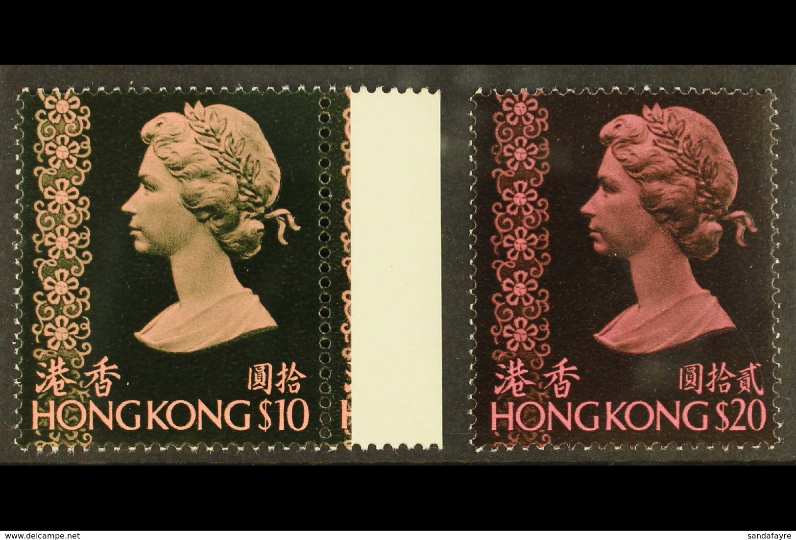 1976 No Watermark Definitive $10 And $20, SG 352/53, Very Fine Never Hinged Mint. (2 Stamps) For More Images, Please Vis - Other & Unclassified