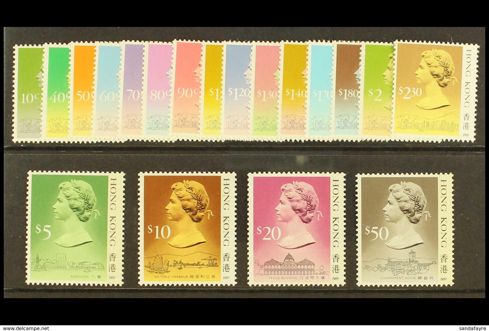 1989-91 Complete Definitive Set (with Imprint Date), SG 600/615, Never Hinged Mint. (19 Stamps) For More Images, Please  - Other & Unclassified