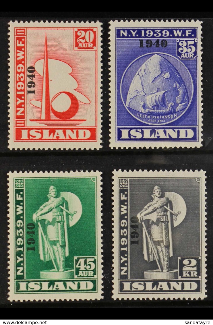 1940 "1940" Overprint On 1939 World's Fair Set, Fac 256/9, Superb NEVER HINGED MINT Pairs. (8 Stamps). For More Images,  - Other & Unclassified