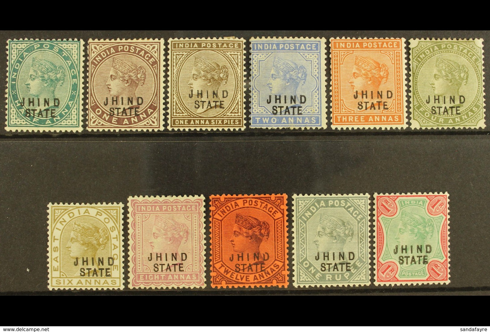 JIND 1886-99 Set To Both 1R, SG 17/32, Fine Mint. (11 Stamps) For More Images, Please Visit Http://www.sandafayre.com/it - Other & Unclassified