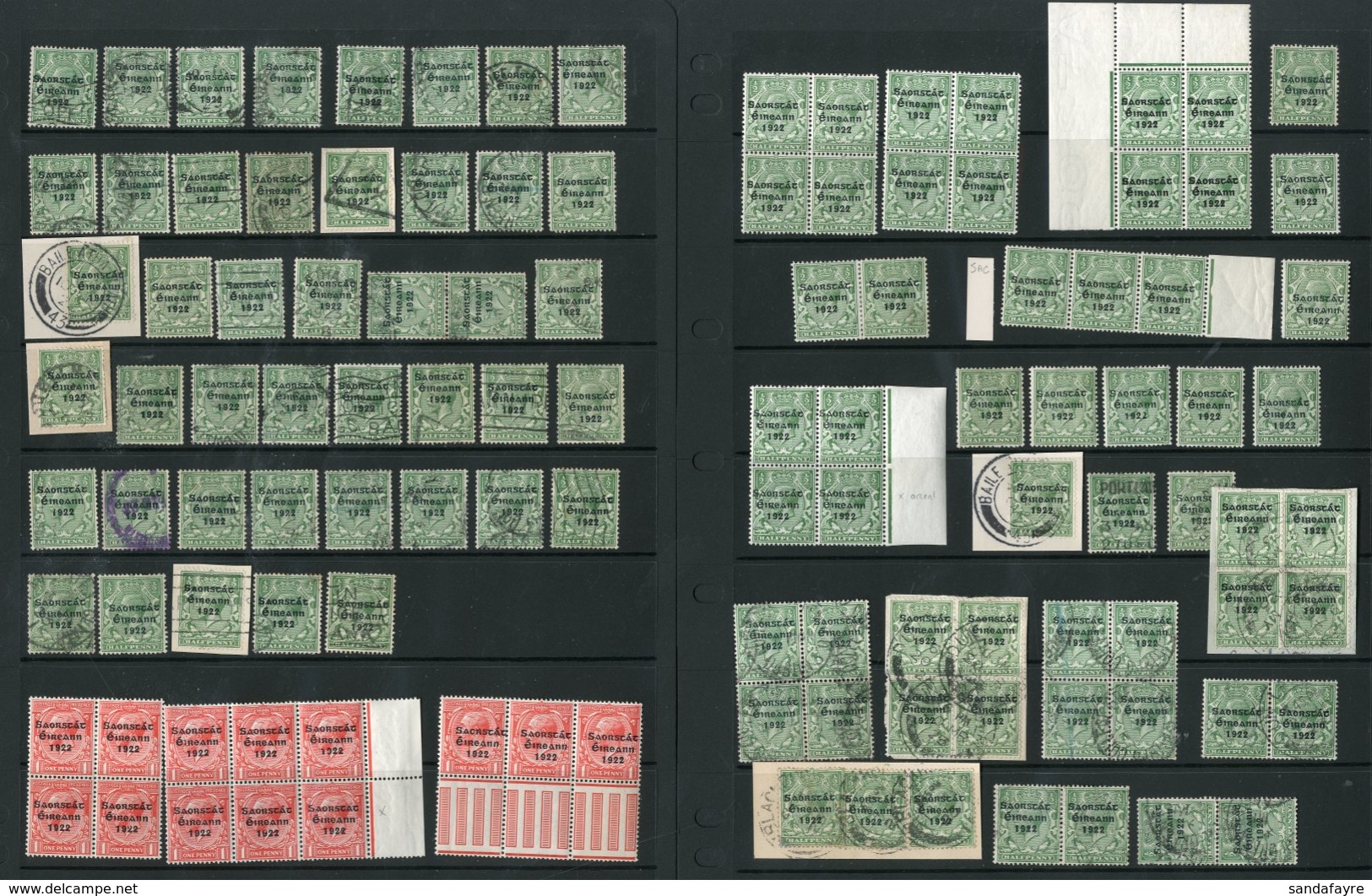 1922-23 Thom Overprint, A Useful Mint/nhm And Used Accumulation, Incl. Various Blocks, Varieties Incl. ½d Accent Inserte - Andere & Zonder Classificatie