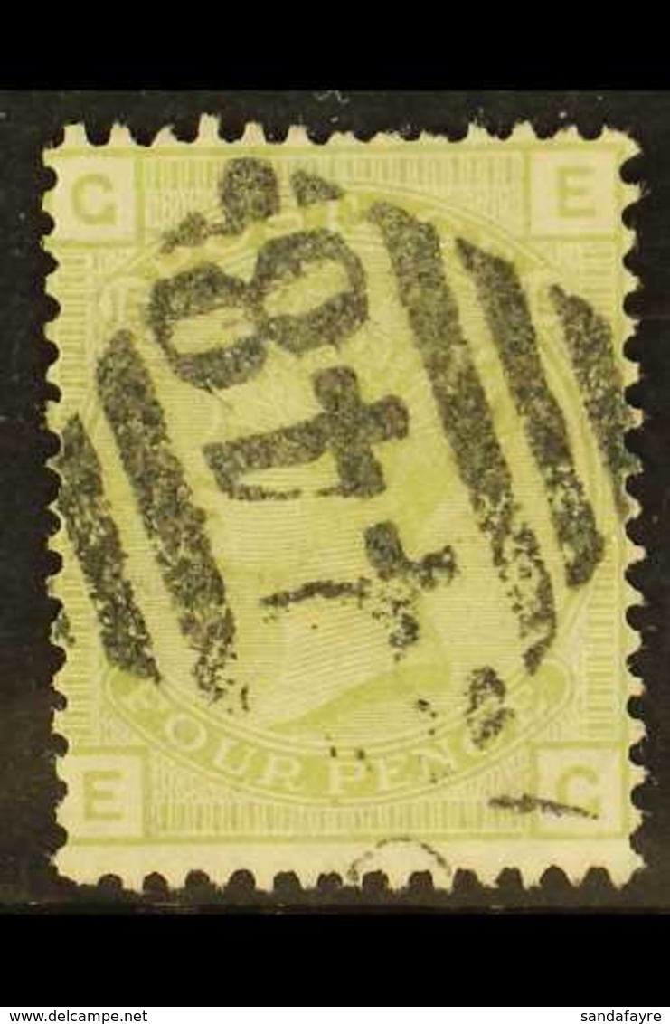 GB USED IN 1873-80 4d Sage-green, SG 153, Plate 15, With "448" In Diamond Cancel (Wexford). For More Images, Please Visi - Other & Unclassified