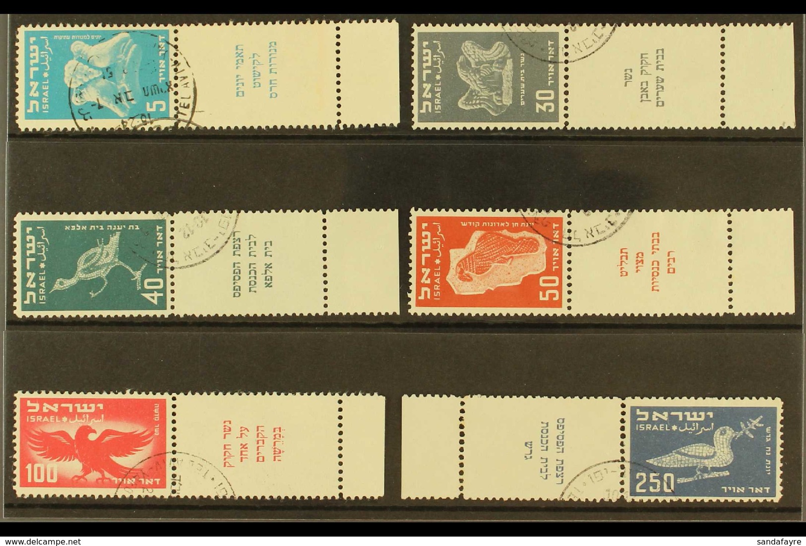 1950 Air Complete Set With Tabs (Bale 32/37, SG 32/37), Fine Cds Used, Fresh. (6 Stamps) For More Images, Please Visit H - Other & Unclassified