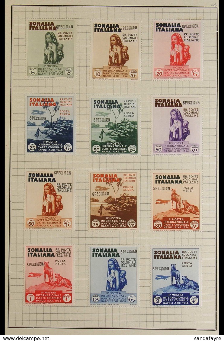 SOMALIA Fabulous Assembly Of Complete Sets On UPU Pages From The French Morocco Postal Archive Including 1934 Second Int - Other & Unclassified