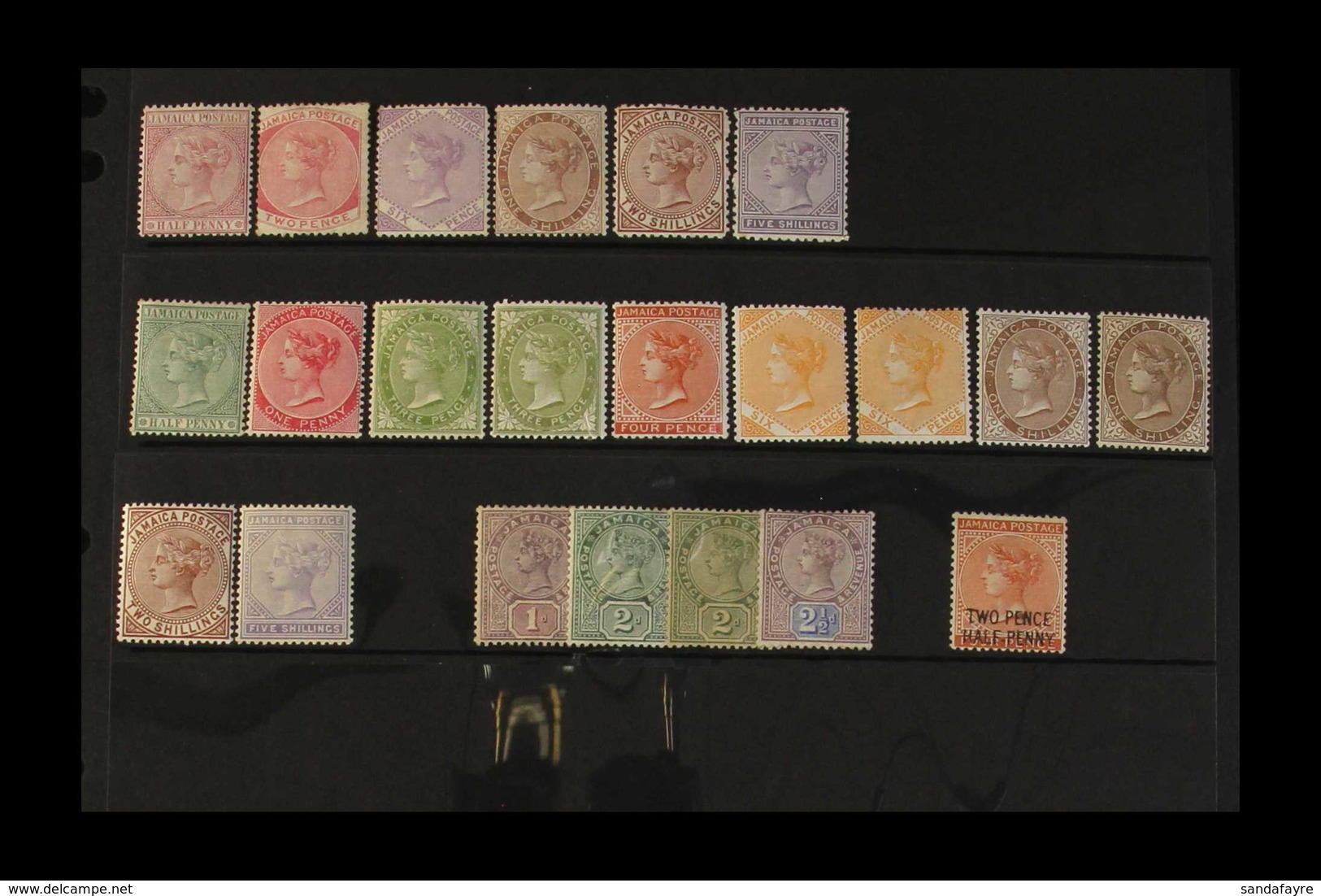 1870-91 FINE MINT COLLECTION Incl. 1870-83 ½d, 2d, 6d, 2s And 5s, 1883-97 1d Carmine, Both 6d Shades, Both 1s Shades, 2s - Jamaica (...-1961)