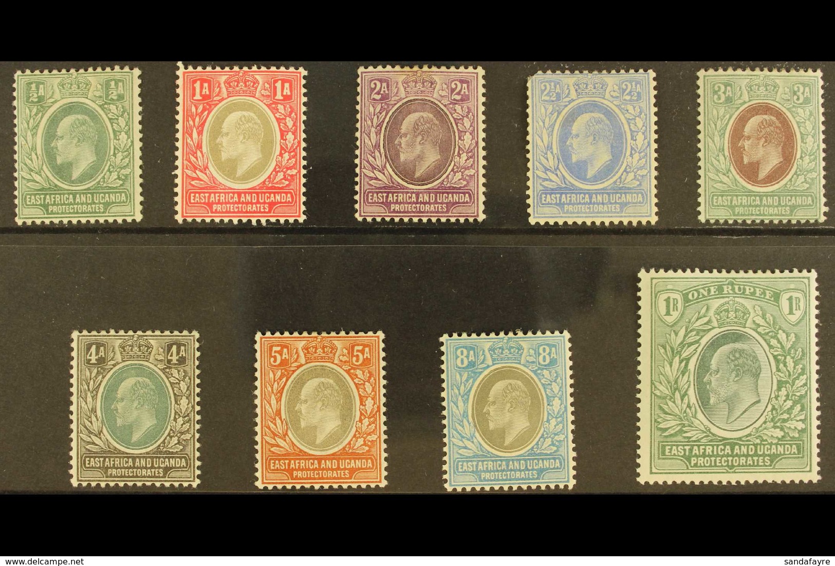 1903-04 KEVII Set To 1R, SG 1/9, Fine Mint, The 2½a Faulty. (9 Stamps) For More Images, Please Visit Http://www.sandafay - Vide