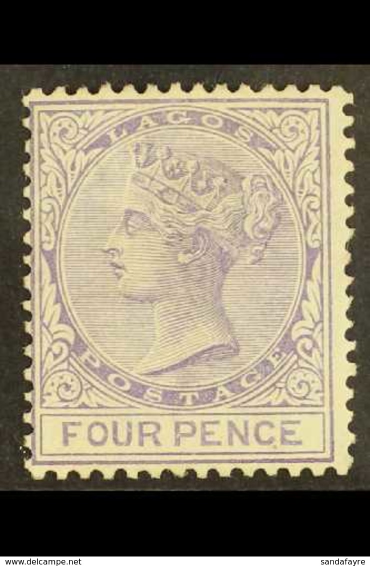 1884-86 4d Pale Violet, SG 24, Very Fine Mint. For More Images, Please Visit Http://www.sandafayre.com/itemdetails.aspx? - Nigeria (...-1960)